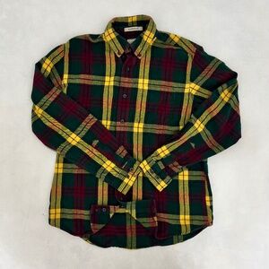 L.L.‎ Bean Mens Size M Button-Down Shirt Multicolor Traditional-Fit Scotch Plaid